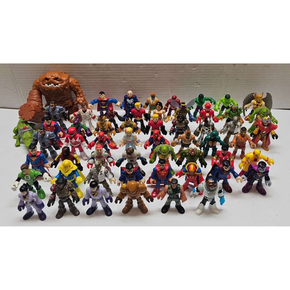 Imaginext DC Super Friends Marvel Power Rangers Action Figure Lot of 45+ Figures